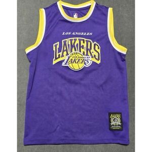 LAKERS LOS ANGELES NBA‎ PURPLE JERSEY Boys SIZE 10-12 Medium Western Conference